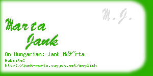 marta jank business card